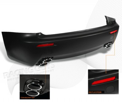 Lexus IS350 2006-2010 IS-F Style Rear Bumper Conversion with Muffler Tips