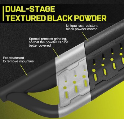 Jeep Wrangler JL 4-Door 2018-2026 Black Nerf Bars