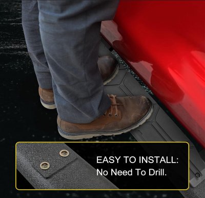 Dodge Ram 3500 Quad Cab 2003-2009 Black Nerf Bars 4 Inch