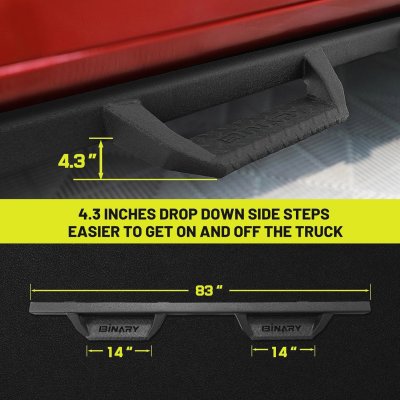 Toyota Tundra CrewMax 2022-2026 Black Nerf Bars