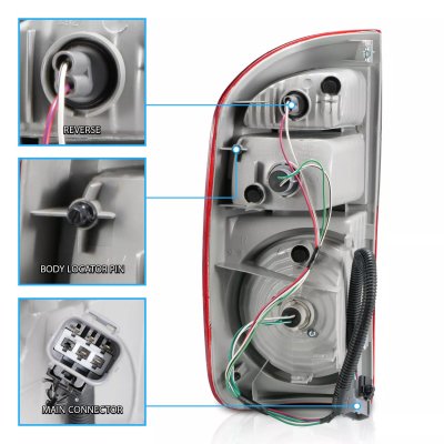 Toyota Tundra Double Cab 2004-2006 LED Tail Lights Red and Smoked