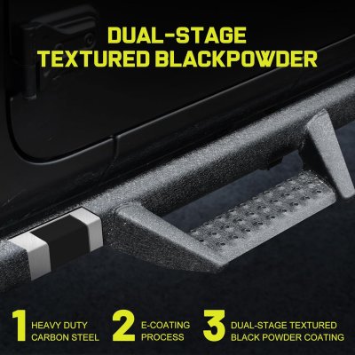 Jeep Wrangler JL 2-Door 2018-2026 Black Nerf Bars