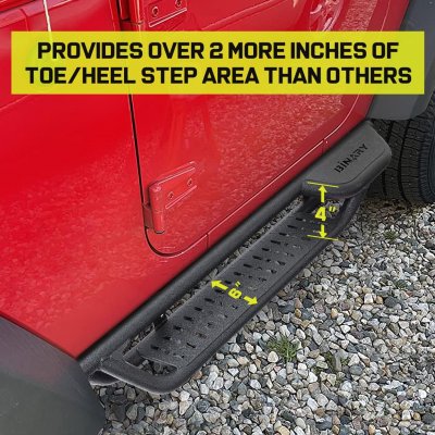 Jeep Wrangler JL 2-Door 2018-2026 Black Nerf Bars