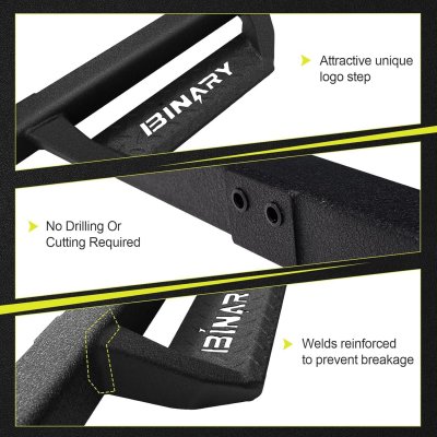 Nissan Titan Crew Cab 2016-2024 Black Nerf Bars