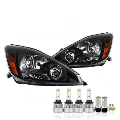 Toyota Sienna 2004-2005 Black LED Headlight Bulbs Set Complete Kit