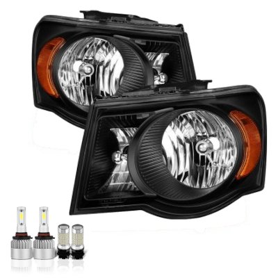 Chrysler Aspen 2007-2009 Black LED Headlight Bulbs Set Complete Kit