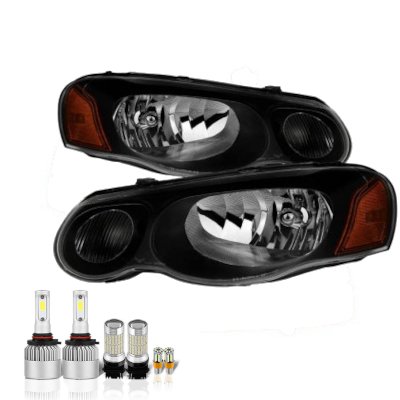 Chrysler Sebring 2004-2006 Black LED Headlight Bulbs Set Complete Kit