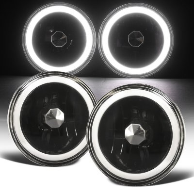 Land Rover Range Rover 1987-1994 Tube Halo Black Sealed Beam Headlight Conversion