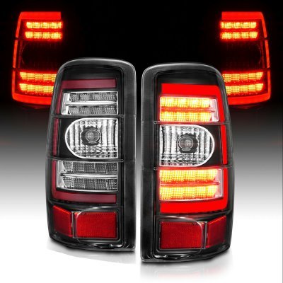 Chevy Suburban 2000-2006 Black LED Tail Lights