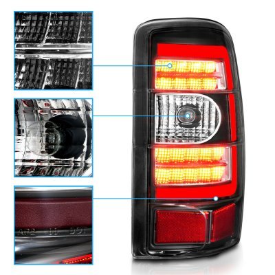 GMC Yukon 2000-2006 Black LED Tail Lights