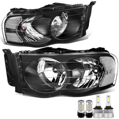 Dodge Ram 2500 2003-2005 Black LED Headlight Bulbs Set Complete Kit