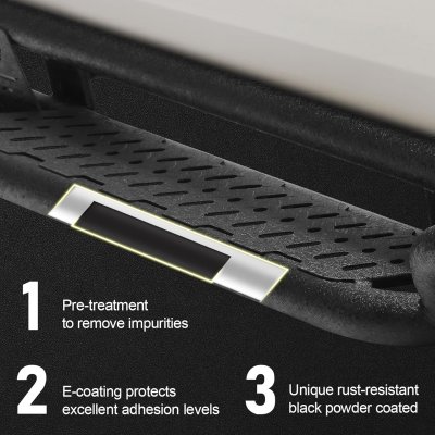 Dodge Ram 3500 Crew Cab 2010-2018 Black Nerf Bars