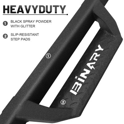 Ford F150 SuperCrew 2015-2020 Black Nerf Bars