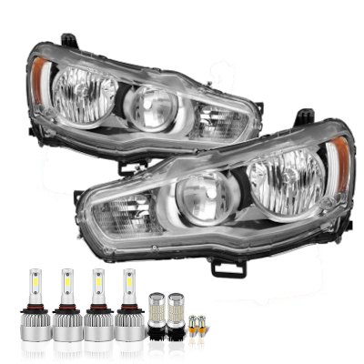 For Mitsubishi Lancer 2008-2017 Combo 6x Headlight Fog Light Bulbs