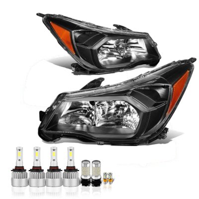 Subaru Forester 2014-2016 Black LED Headlight Bulbs Set Complete Kit