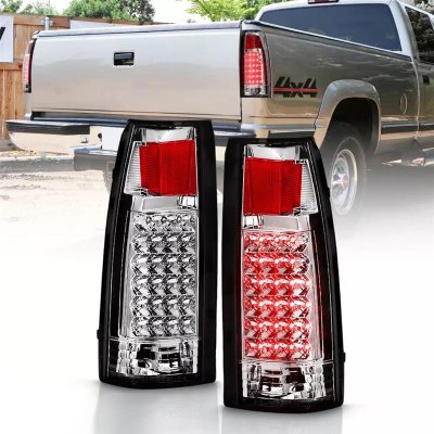Chevy 1500 Pickup 1988-1998 LED Tail Lights Chrome