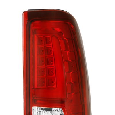 Chevy Silverado 2500 1999-2002 Tube LED Tail Lights Red