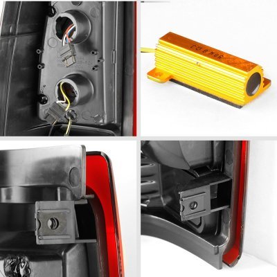 Chevy Silverado 2500 1999-2002 Tube LED Tail Lights Red