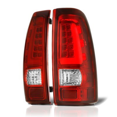 Chevy Silverado 2500 1999-2002 Tube LED Tail Lights Red