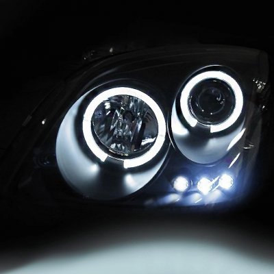 Pontiac Pursuit 2005-2006 Black Dual Halo Projector Headlights with LED