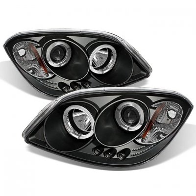Pontiac Pursuit 2005-2006 Black Dual Halo Projector Headlights with LED
