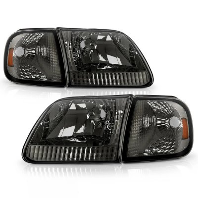 Ford F150 1997-2003 Smoked Euro Headlights and Corner Lights