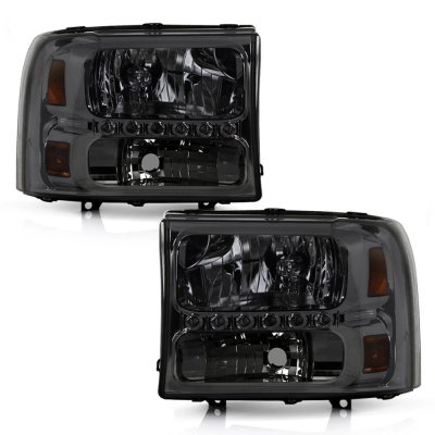 Ford F250 1999-2004 Smoked Headlights and LED Tail Lights