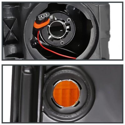 GMC Sierra 2014-2015 Black Projector Headlights