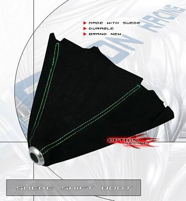 Green Stitching Suede Shift Boot