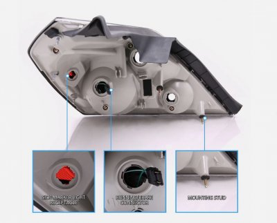 Nissan Altima Coupe 2008-2010 LED Tail Lights Black