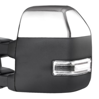 Ford F450 2023-2027 Chrome Towing Mirrors Power Heated LED Signal