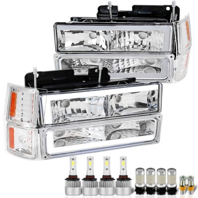 Chevy 2500 Pickup 1994-1998 LED Tube Headlights LED Bulbs Complete Kit
