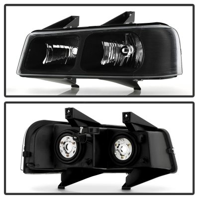 GMC Savana 2003-2026 Black Euro Headlights Amber Signal Lights