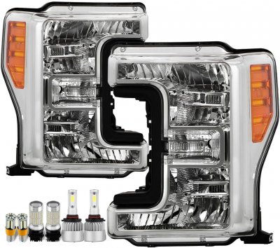 Ford F550 2017-2019 LED Headlight Bulbs Set Complete Kit