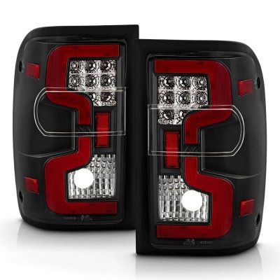 Ford Ranger 2001-2011 Black LED Tube Tail Lights