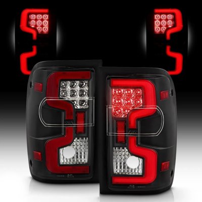 Ford Ranger 2001-2011 Black LED Tube Tail Lights