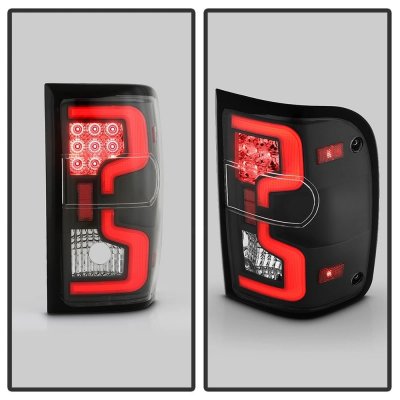Ford Ranger 2001-2011 Black LED Tube Tail Lights