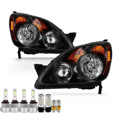 Honda CRV 2005-2006 Black LED Headlights Bulbs Set Complete Kit