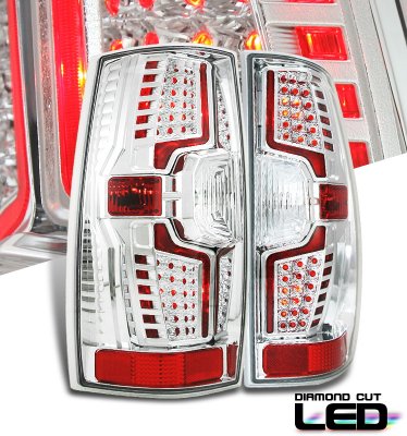 GMC Yukon 2007-2010 Clear LED Look Tail Lights