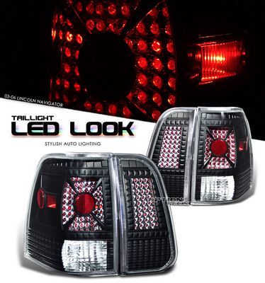 Lincoln Navigator 2003-2006 Black LED Style Tail Lights