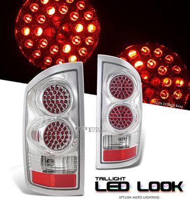 Dodge Ram 2002-2005 Chrome LED Style Tail Lights