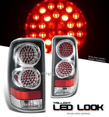 Chevy Tahoe 2000-2006 Black LED Style Tail Lights