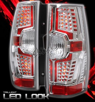 Chevy Suburban 2007-2010 Clear LED Style Tail Lights