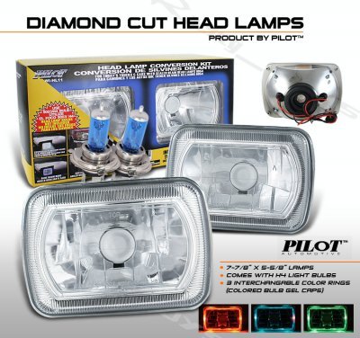 Ford F100 1978-1983 7 Inch Color Ring Sealed Beam Headlight Conversion