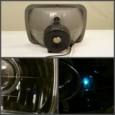 Chevy Chevette 1979-1987 Black Sealed Beam Projector Headlight Conversion