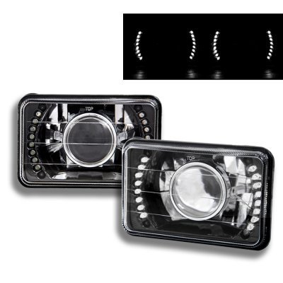 GMC Truck 1981-1987 LED Black Sealed Beam Projector Headlight Conversion