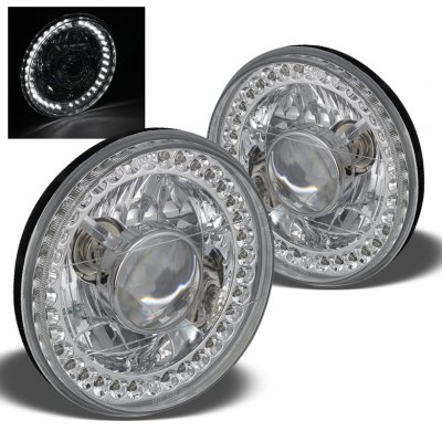 Ford Mustang 1965-1978 White LED Sealed Beam Projector Headlight Conversion