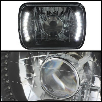 Chevy Suburban 1980-1999 LED Black Sealed Beam Projector Headlight Conversion