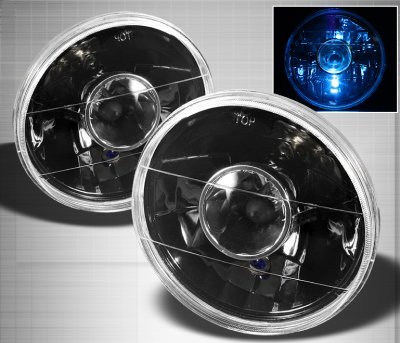 Pontiac Grand Prix 1972-1975 Black 7 Inch Sealed Beam Projector Headlight Conversion