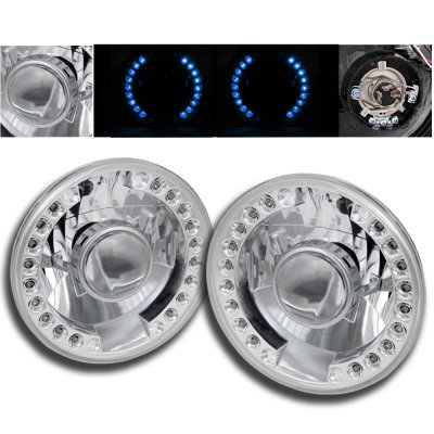 Ford Courier 1979-1982 Sealed Beam Projector Headlight Conversion Blue LED